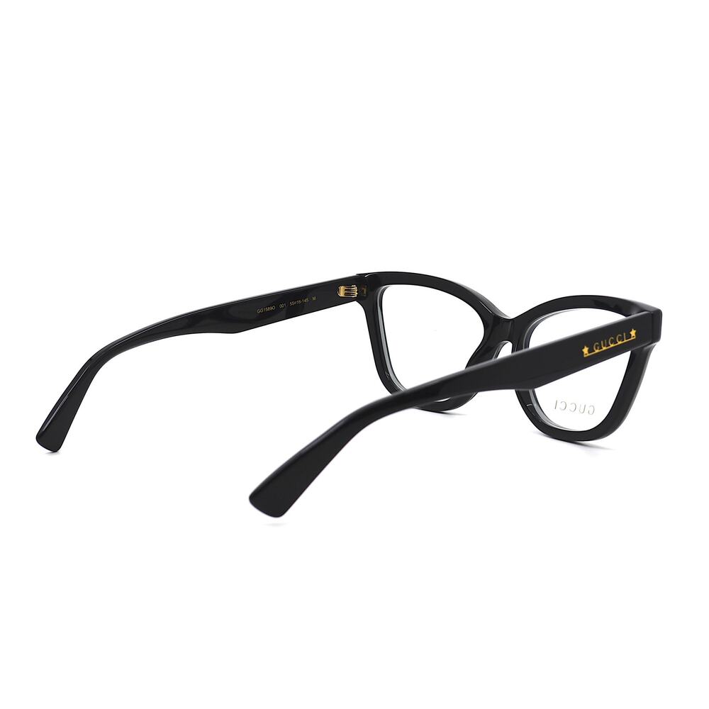 Gucci GG1589O 001 Black Eyeglasses Frames 55-16-145 Authentic New Italy - Picture 8 of 16